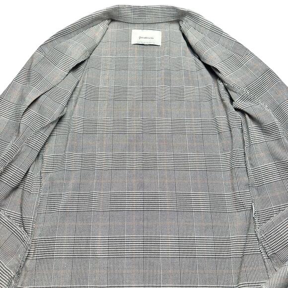 Stradivarius | Women | Stradivarius Glen Plaid Tab Sleeve Open Front Blazer | XS - Picture 9 of 13
